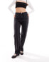 Mango straight leg jeans in black