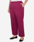 Plus Size Wine Country Classic Faux Suede Slant Pocket Short Length Pant