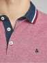 Men´s polo triko JJEPAULOS POLO SS NOOS Rio Red SLIM FIT