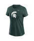 Women's Green Michigan State Spartans Primetime Evergreen Logo T-Shirt