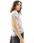 ONLY soft round neck t-shirt in light grey melange