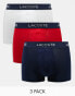 Lacoste 3 pack trunks in multi