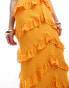 Pretty Lavish exclusive to ASOS Piper ruffle maxi dress in tangerine