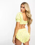 Boux Avenue ditsy top and short set in lemon floral