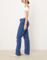 Object straight leg jeans with western stitching in medium blue