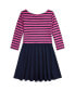 Big Girls Striped Ponte Dress