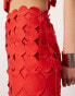 ASOS EDITION statement circle detail midi skirt co-ord in red