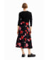 Women's Floral wrap midi dress