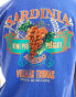 Reclaimed Vintage unisex oversized t-shirt with sardinia back print in blue