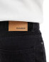 Pull&Bear relaxed denim short in black