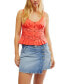 Women's Kianna Eyelet Lace Pintuck Sleeveless Cotton Top