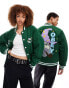 Obey wizard unisex varsity jacket in green