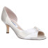 Nina Contesa Metallic Peep Toe Evening Pumps Womens Off White Dress Casual CONTE