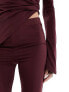 ASOS DESIGN slinky trouser co ord in wine