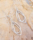 Swirled Genuine Sterling Silver Abstract Drop Earrings