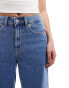 JJXX Tokyo high waisted wide leg jeans in mid blue