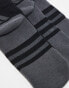 adidas Running 3 pack ankle socks in black