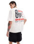 ASOS DESIGN oversized t-shirt in off white with Kyoto city back print