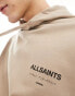 AllSaints Underground unisex Oth hoodie in toffee taupe