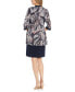 Petite 2-Pc. Printed Jacket & Necklace Dress Set