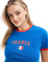 Pieces football baby t-shirt with France graphic in blue