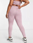 South Beach Plus ruched waistband leggings in violet