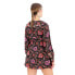 SUPERDRY Printed V Tea Long Sleeve Short Dress