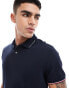 Tommy Hilfiger tipped polo shirt in navy