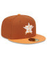 Men's Brown/Orange Houston Astros Spring Color Basic Two-Tone 59FIFTY Fitted Hat