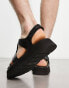 ASRA Sandy chunky fisherman sandals in black leather