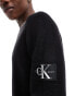 Calvin Klein Jeans badge jumper in black