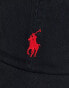 Polo Ralph Lauren baseball cap with red player logo in black