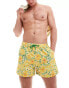 Paul Smith swim shorts with logo in yellow floral print