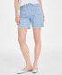 Women's High-Rise Frayed Denim Shorts, Created for Macy's