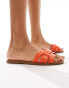 ALDO Elanaa padded flat sandals in orange leather