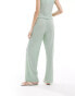 Vero Moda textured jersey trouser co-ord in blue green