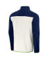 Men's NFL x Darius Rucker Collection by Navy, Cream Seattle Seahawks Micro Fleece Quarter-Snap Jacket