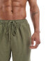 South Beach tonal seersucker stripe beach short in khaki