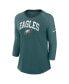 Women's Midnight Green Philadelphia Eagles Raglan 3/4 Sleeve T-Shirt