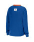 Women's Royal New York Mets Waffle Henley Long Sleeve T-shirt