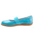 Softwalk High Point S1466-436 Womens Blue Extra Narrow Mary Jane Flats Shoes 7