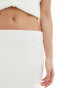 ASOS DESIGN knitted midaxi skirt co-ord in white