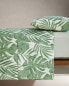 Tropical leaves print flat sheet