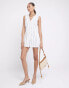 River Island button down playsuit in cream stripe