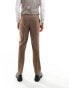 ASOS DESIGN slim wool blend suit trousers in brown