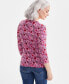 Women's Printed 3/4 Henley Tee, Created for Macy's