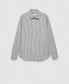 Men's Regular-Fit Striped Cotton-Linen Shirt