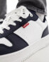 Levi's Drive leather trainer in navy with logo