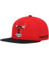 Men's Red, Black Chicago Bulls Hardwood Classics Team Side Fitted Hat