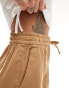 ONLY high waist pull on cargo short in light brown